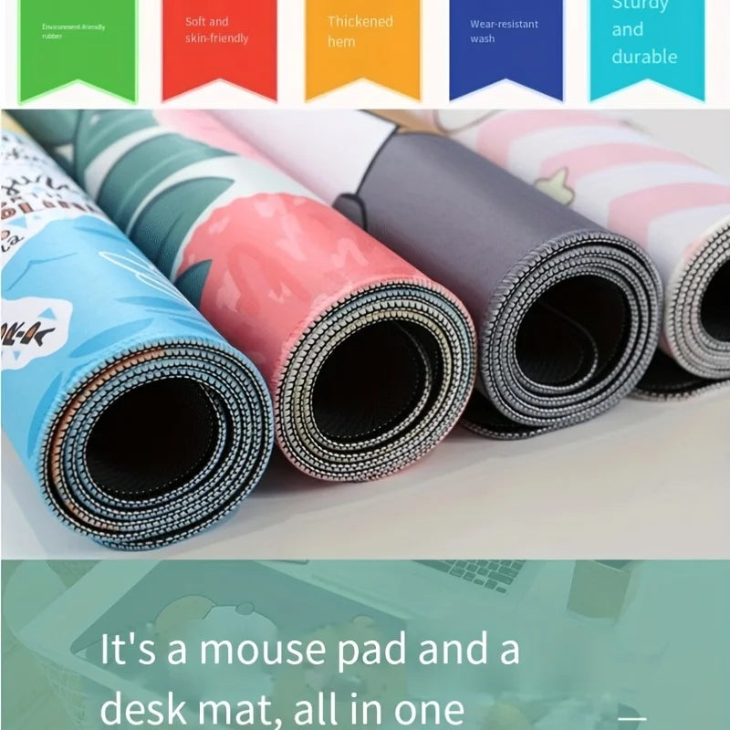 Large Non-Slip PC Function Shortcuts Mouse Pad, Thickened Keyboard Mat (30 x 80 x 2 cm / 11.8 x 31.5 x 0.78 in)